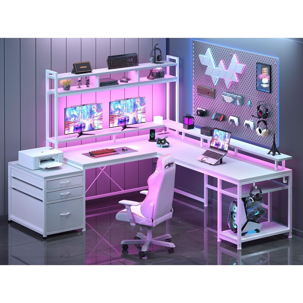 Desk Setup L Shaped - Mesa em L de 104 polegadas