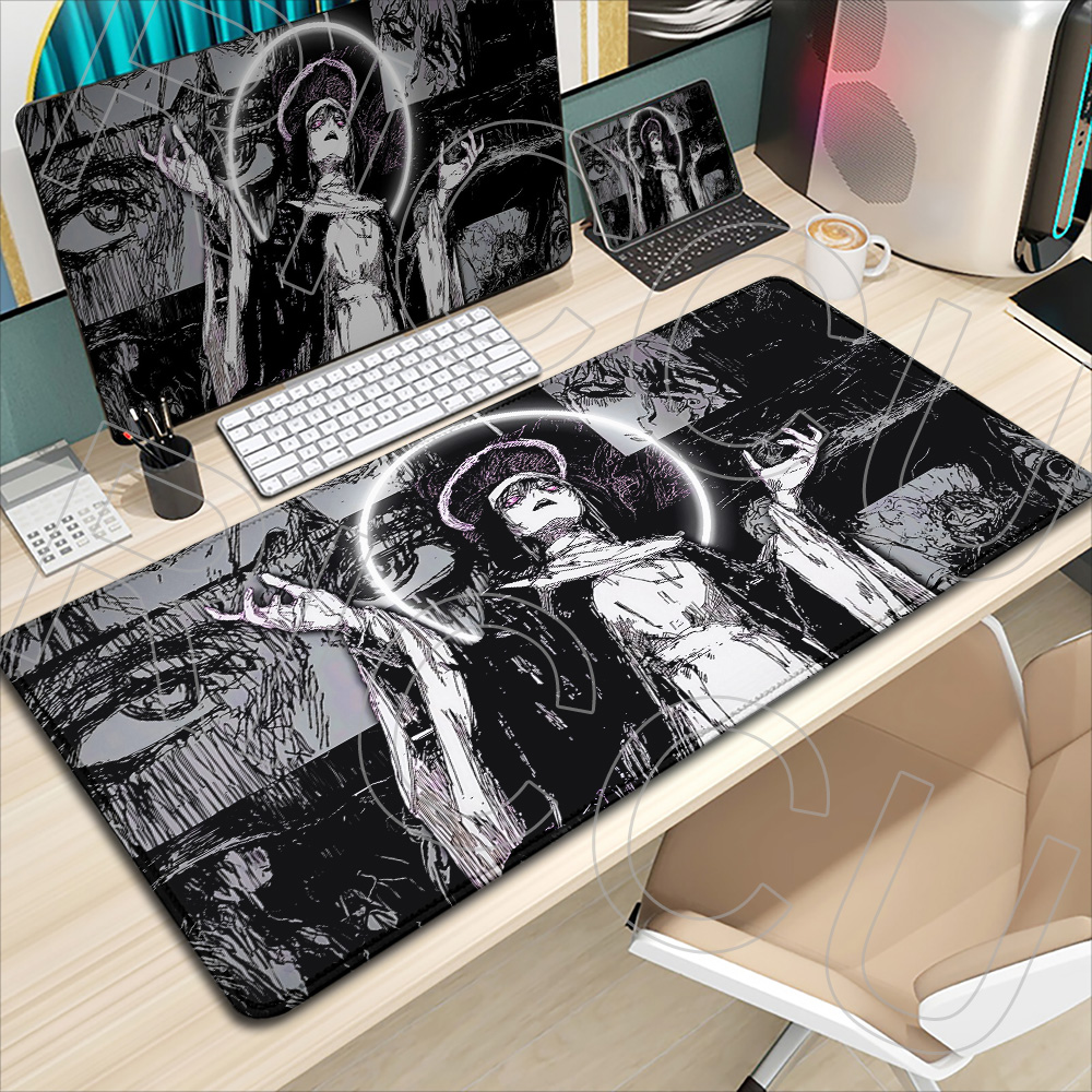 Desk Setup Dark - Mousepad Gótico XXL de Borracha para