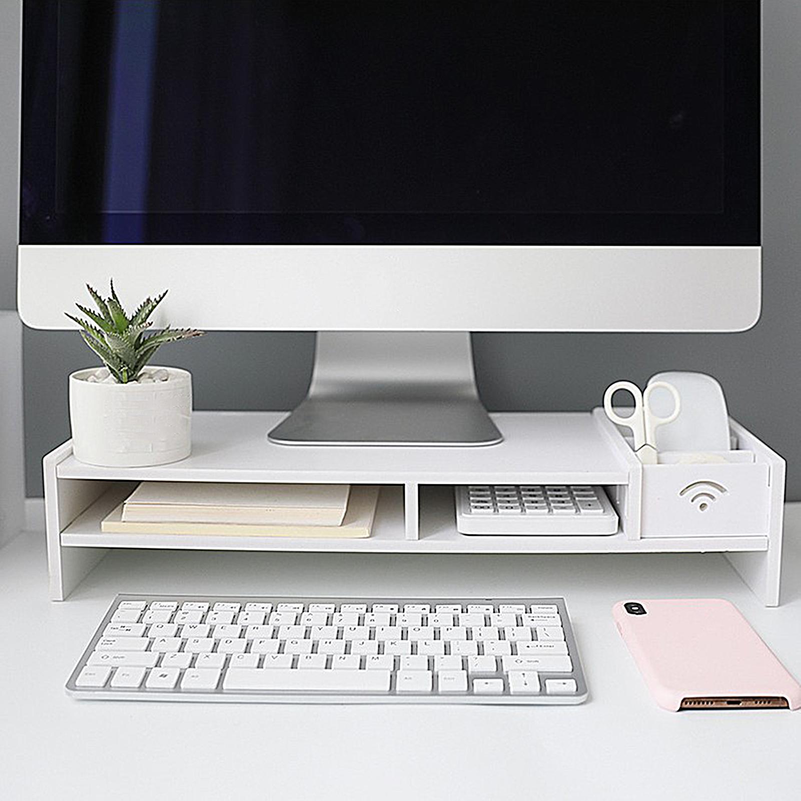 Monitor Riser Wood - Organizador de Escritório com Suporte para