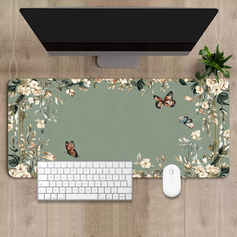 Desk Setup With Plants - Tapete de mesa com padrão de