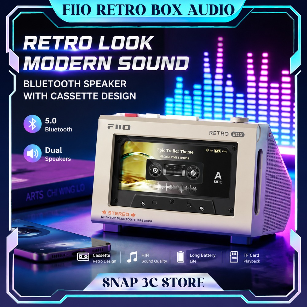Desk Setup With Speakers - Caixa de Som Bluetooth Estéreo FiiO