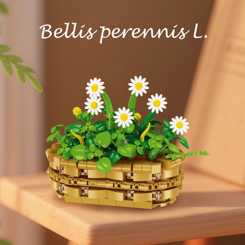 Plant Pot Small Desk - 375 peças de blocos de construção