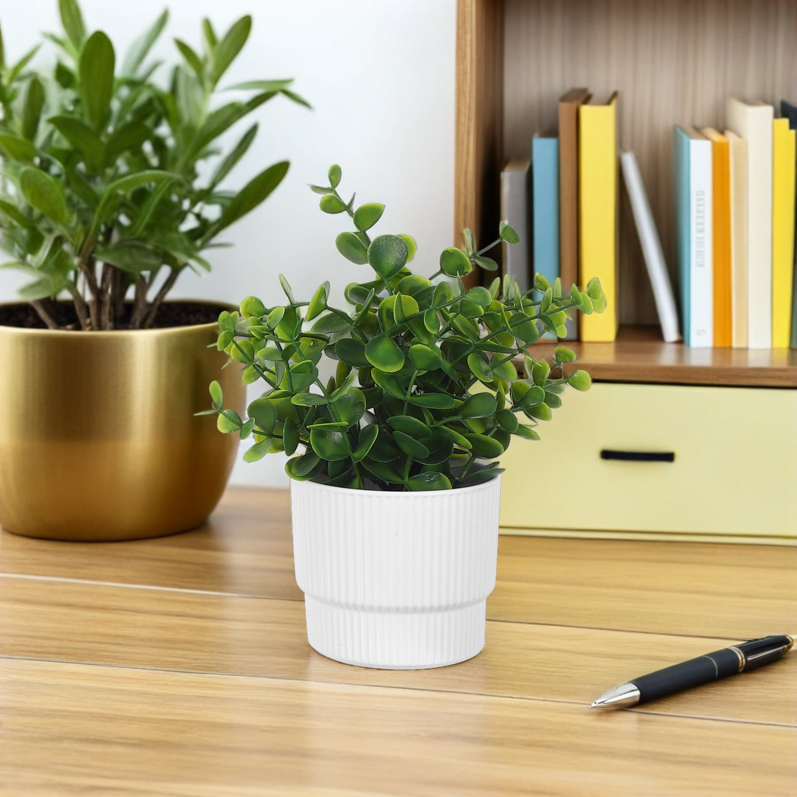 3 Peças de Plantas Artificiais - Plant Pot Small Desk avaliação e preço