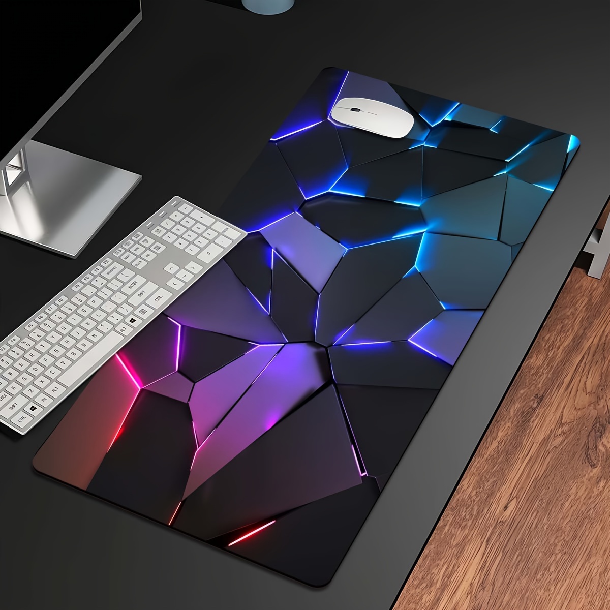 Linha geometria rgb mouse pad  - Desk Setup Rgb avaliação e preço