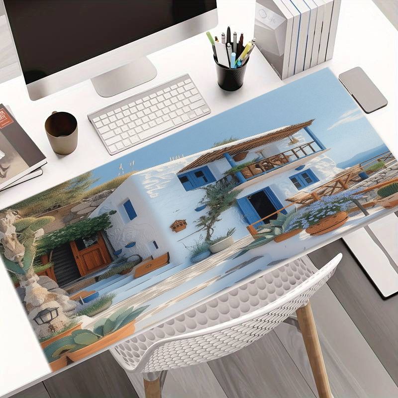 Mouse Pad Mediterrâneo de Arte - Desk Setup With Plants avaliação e preço