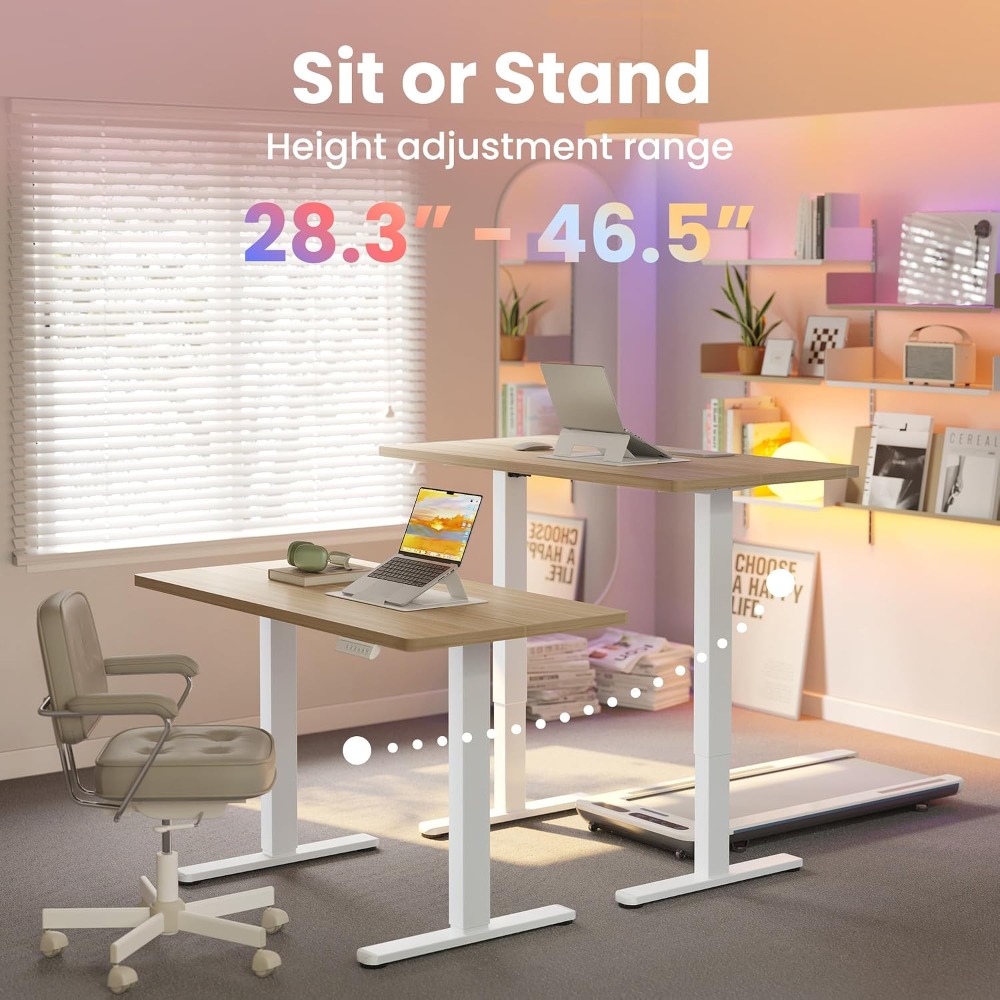 Mesa Elétrica Pequena Ajustáve - Desk Setup L Shaped avaliação e preço