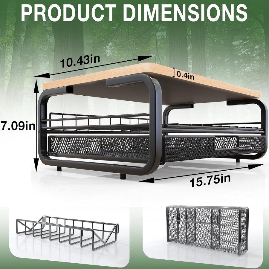Suporte de monitor de madeira  - Monitor Riser Wood avaliação e preço
