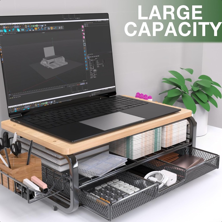 Suporte de monitor de madeira  - Monitor Riser Wood avaliação e preço