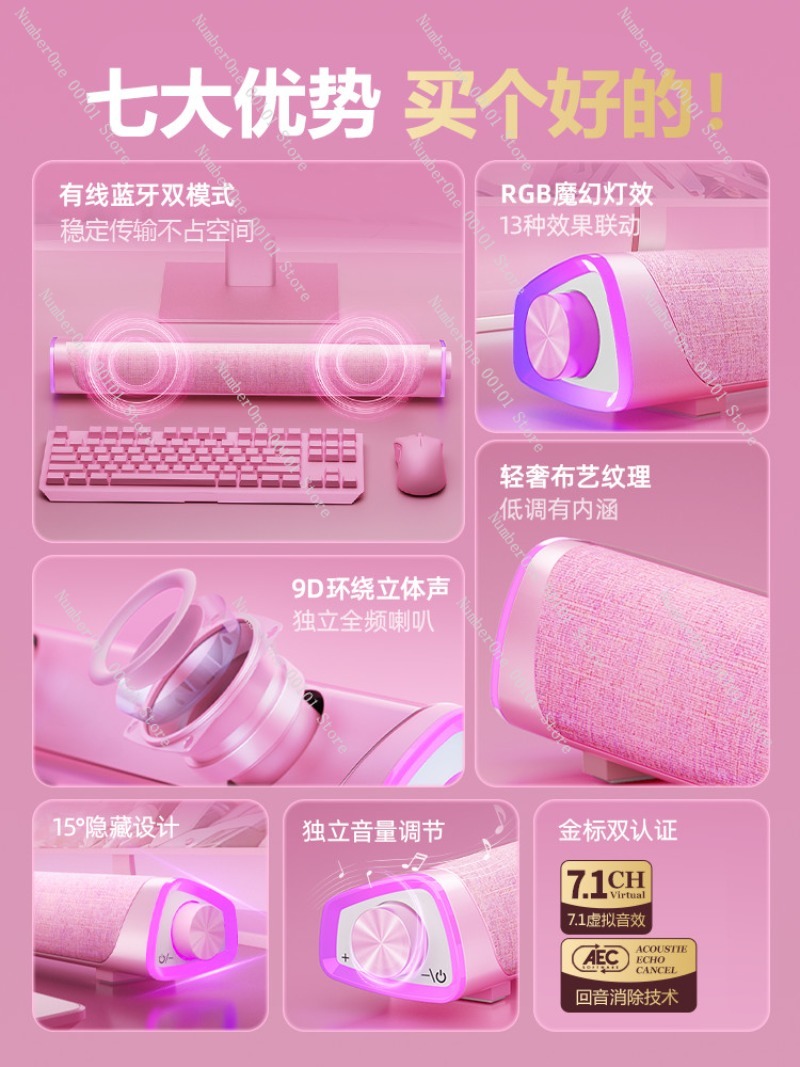 Alto-falante rosa para computa - Desk Setup With Speakers avaliação e preço