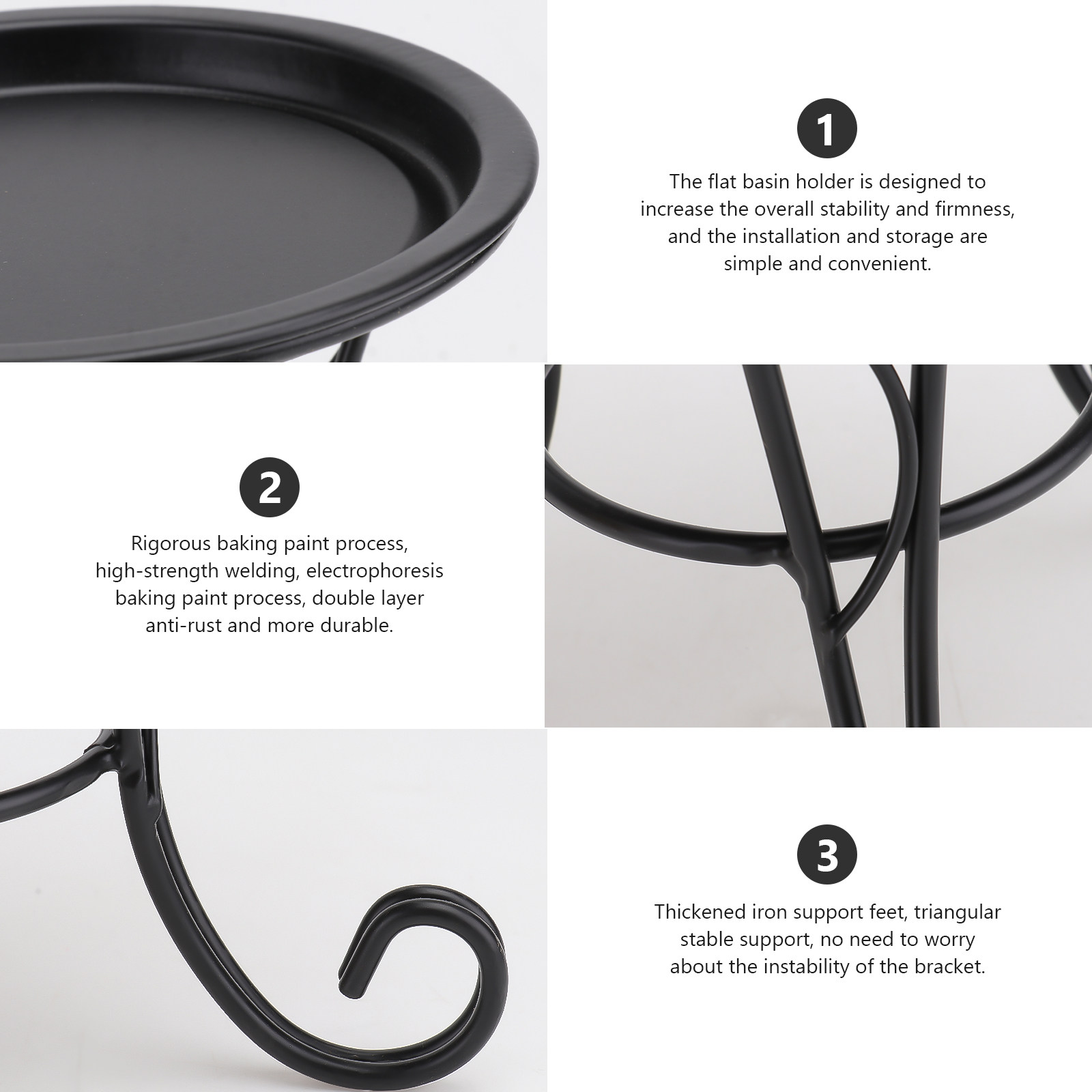 Suporte de Ferro Pequeno Preto - Plant Pot Small Desk avaliação e preço