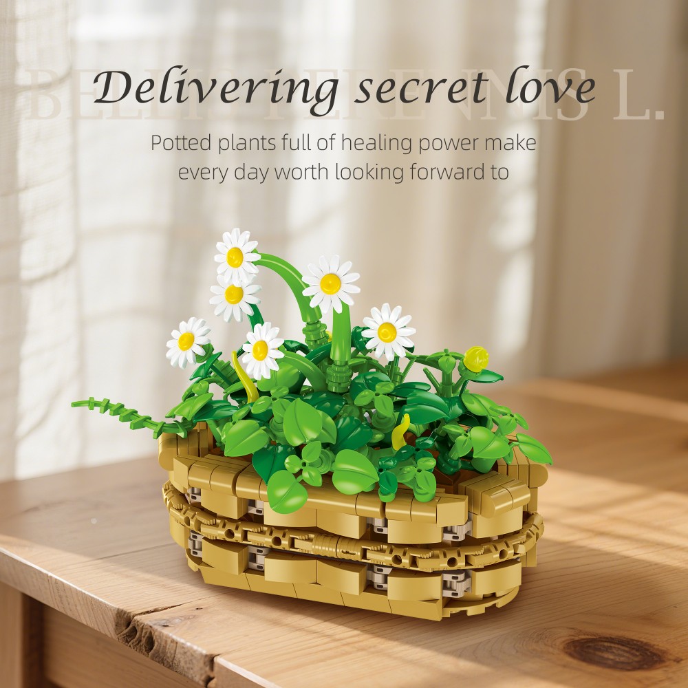 375 peças de blocos de constru - Plant Pot Small Desk avaliação e preço