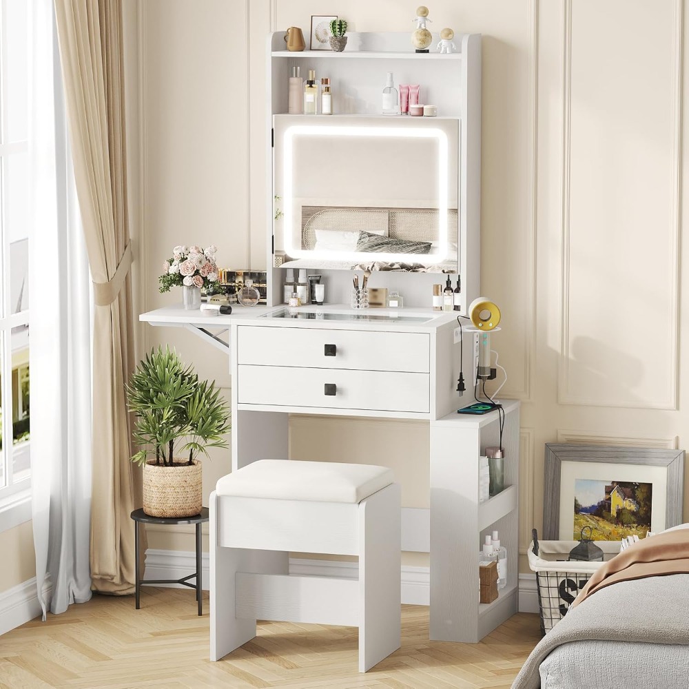 Penteadeira Pequena com Espelh - Desk Setup In Small Bedroom avaliação e preço