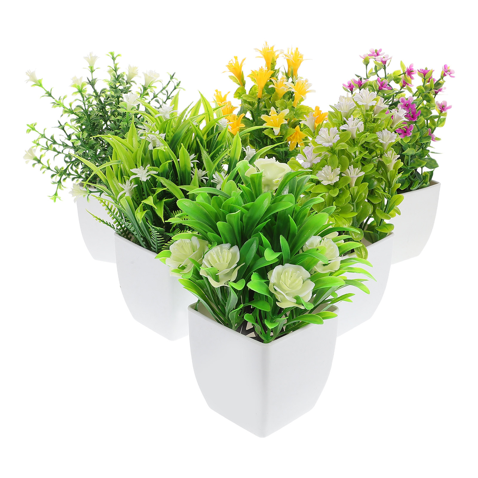 6 Peças de Plantas Artificiais - Plant Pot Small Desk avaliação e preço