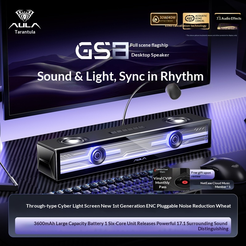 Caixa de Som Gamer Aula GS8 pa - Desk Setup With Speakers avaliação e preço