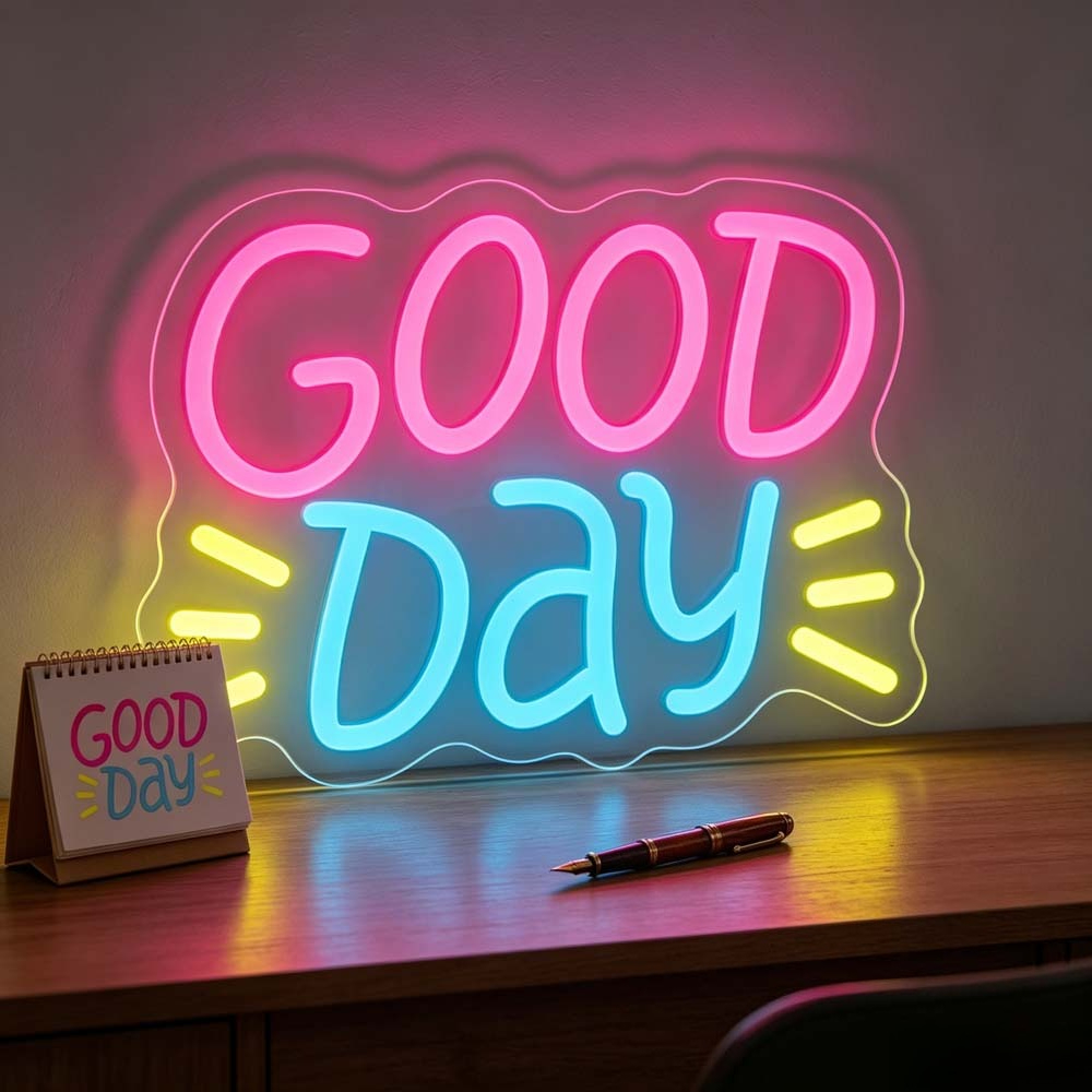 Letreiro Neon LED Good Day com - Desk Setup Rgb avaliação e preço