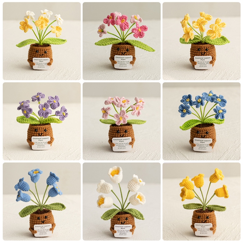 Mini Planta em Vaso de Crochê  - Plant Pot Small Desk avaliação e preço