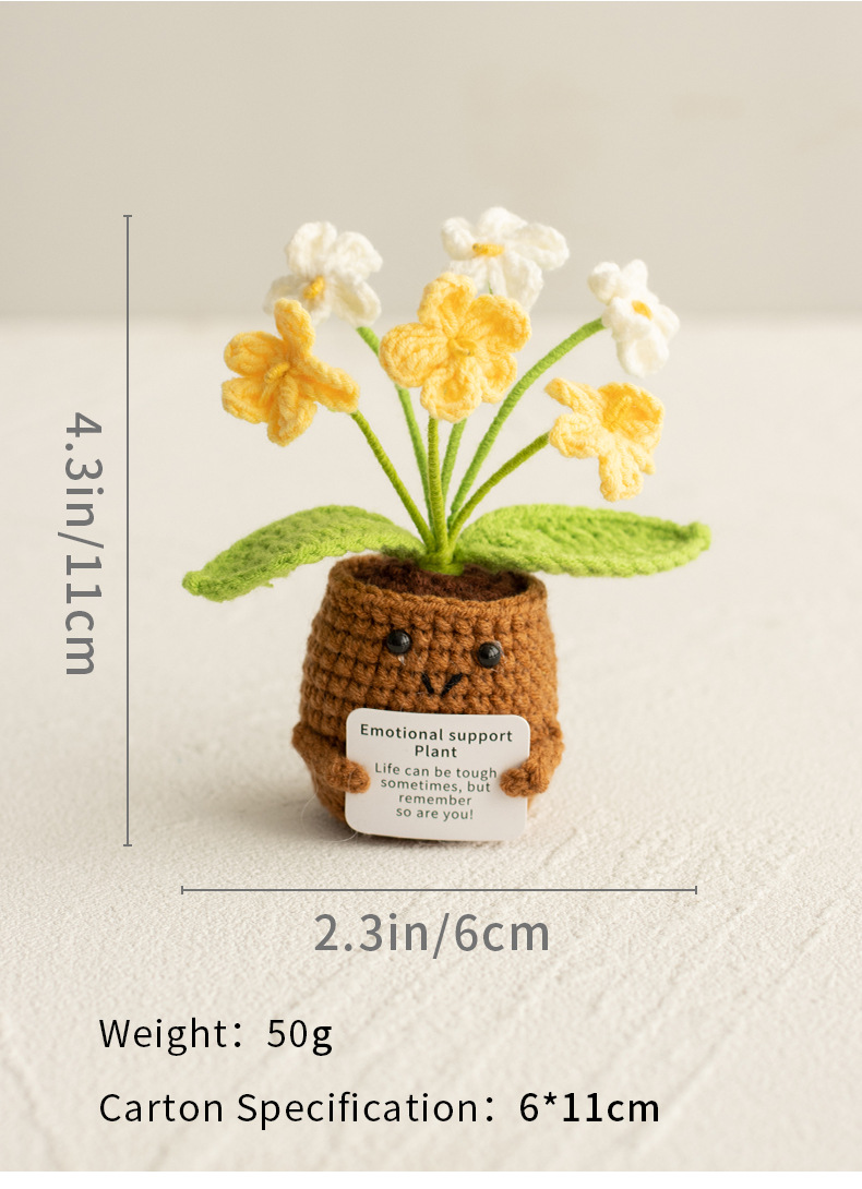 Mini Planta em Vaso de Crochê  - Plant Pot Small Desk avaliação e preço